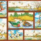 WILDLIFE PRINTS FABRIC PANEL 45 INCH BY 36 INCH Fly Away Home Ducks WALL HANGING