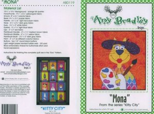 AMY BRADLEY Kitty City Quilt kit MONA Art fabric plus fusible embellishments