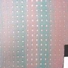 COTTON FABRIC YARD NEW MARIE KELZER SAND TURQUOISE AND PINK ROWS NICE FILLER