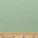 one yard Pin Dot Polka Dots 45" 100% Cotton Quilt Fabric Watercress Green free s