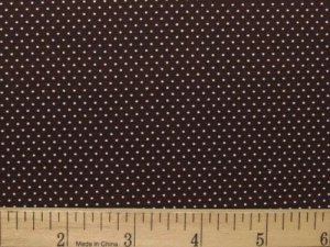 one yard Pin Dot Polka Dots 45" 100% Cotton Quilt Fabric Cocoa Brown free ship