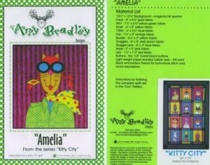 AMY BRADLEY DESIGNS Kitty City Quilt kit Amelia fabric fusible embellishments