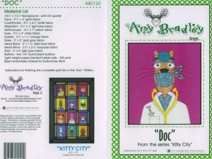 AMY BRADLEY Kitty City Quilt kit DOC fabric fusible embellishments
