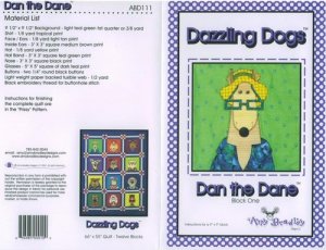 AMY BRADLEY DAZZLING DOGS QUILT KIT DANE FABRIC FUSIBLE EMBELLISHMENTS MORE