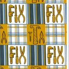 FREE SPIRIT BE A MAN FABRIC GOLD TOOLS BLUE PLAID COTTON FABRIC NEW ON BOLT