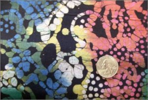 BATIK FABRICS MARSHALL DRY GOODS MULTI COLORED SWIRLS AND DOTS ONE YARD COTTON