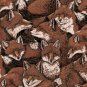 Fox Love Tossed Allover Fox Realistic Marshall Dry Goods 100% COTTON By the Yard