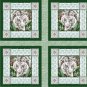 Four Animal Pillow per Panel Alabaster Jungle COTTON FABRIC 44/45'' x 35''