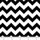 CHEVRON Cotton Fabric One half 1/2 inch Black white Yard Quilt New on Bolt