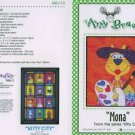 AMY BRADLEY Kitty City MONA Art Quilt Block kit fabric fusible embellishments