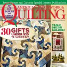 American Patchwork & Quilting Magazine December 2015 Table Decor Brand NEW