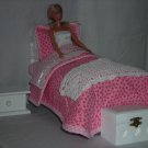 Doll bed comforter set - pink