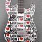 RGM101 Jubilee Celebrations I Love London  Miniature Guitar