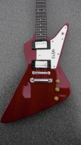RGM46 The Edge U2 Red Explorer Miniature Guitar