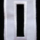 NUMBER ZERO NO.0 #0 White Embroidered Iron on Patch