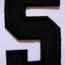 NUMBER FIVE NO.5 #5 Black Embroidered Iron on Patch