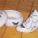 Chic Porcelain Shoe And Floral Butterfly Trinket Box New Gift Chic Porcelain Shoe And Floral Butterfly Trinket Box New Gift