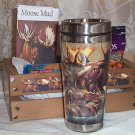 Gift Basket Moose Travel Mug Wood Crate Coffee Cocoa Cookies Nuts Holidays #1