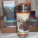 Moose Gift Basket Travel Mug Wood Crate Coffee Cocoa Cookies Nuts Holidays #2