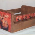 Gift Basket Empty Wood Crate Moose Decor Lodge Decoration Use for Gift Basket Gift Basket Empty Wood Crate Moose Decor Lodge Decoration Use for Gift Basket