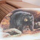 Bear Bread Box Bamboo Wood Cabin Lodge Kitchen Country Decor