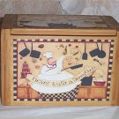Recipe Box Fat Chef Bamboo Never Trust Skinny Chef Bistro Waiter Kitchen Decor Recipe Box Fat Chef Bamboo Never Trust Skinny Chef Bistro Waiter Kitchen Decor