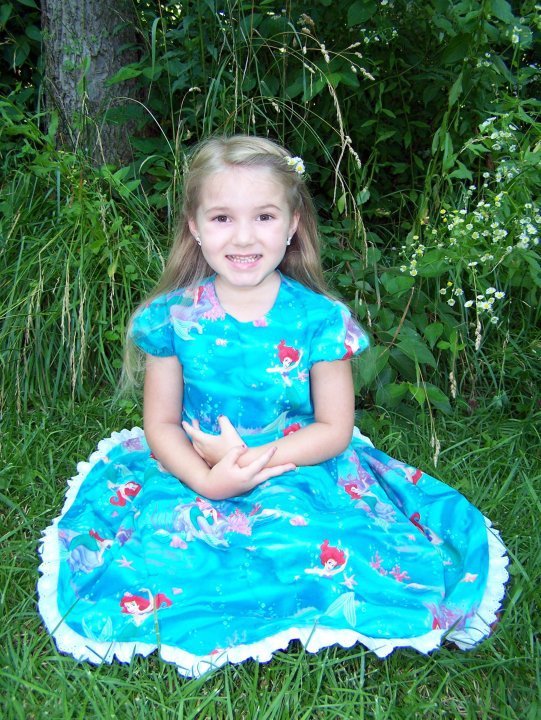 Disney Princess Ariel Little Mermaid Themed Dress Sizes 2-7