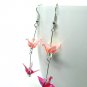 origami paper crane earrings
