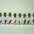 miniature origami paper crane necklace (pick your color)