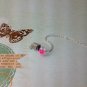 bottle necklace, miniature origami paper cranes necklace, glass bottle