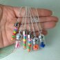 miniature rainbow origami lucky stars glass vial necklace