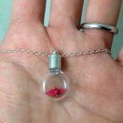 miniature origami paper crane necklace