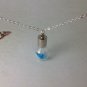 bottle necklace, miniature origami paper cranes necklace, glass bottle