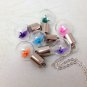 origami crane necklace glass bottle vial / great gift for wedding, Valentine's Day origami jewelry