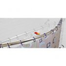 60" Curved Crescent Brushed Nickel Shower Curatin Rod
