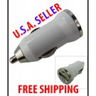 White Universal Mini USB Car Charger Compatible For iPhone 4 iphone 3g 3gs iPad & iPod MP3
