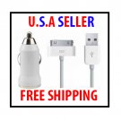 2 in 1 Mini Car charger+USB Sync DATA Cable for Apple iPhone iPod