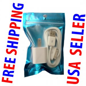 Wall Charger & USB Sync Cable For iPod iPhone 4 3g 3gs 4g