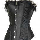 XX-Large Pink Satin Corset with Black side Lacing