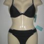 AQUA 2Piece Black & White Polka Dot Trim Bikini Swimsuit Size XSMALL NWT $104.