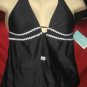 AQUA SWIMSUIT TANKINI TOP BLACK SIZE MEDIUM NWT  $ 82.00