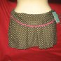 NWT Aqua Brand Cover-up skirt,Olive with white Polka Dots/Pink Trim $72 SZ: XS-S