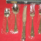 ROBERTS & BELK 18/10 STAINLESS GOLD ACCENT TRIAD 5PC PL.SET DISCONTINUED NIB..