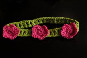 3 flowers headband