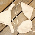 Beige Crochet Bikini