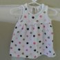 EUC Carter's baby girl cotton knit top - size 3 months - polka dots