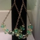 Green Glow Chandelier Earrings