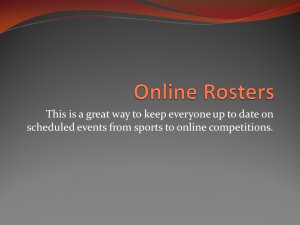 Online Roster