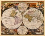 New World Map 1th Century poster