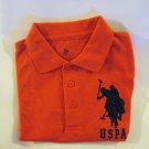 ORANGE U.S. POLO ASSN. SIZE 4 KIDS W/ BLUE LARGE ICON